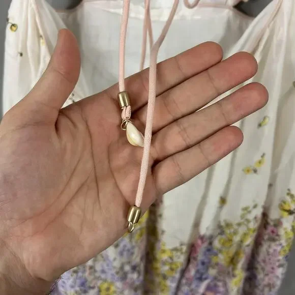 Zimmermann Dress 3 Large Jude Peach Gradient Floral Scalloped Midi Romantic Chic - Picture 12 of 16